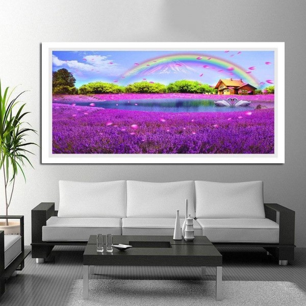Regenbogen-Landschaft 40x100cm