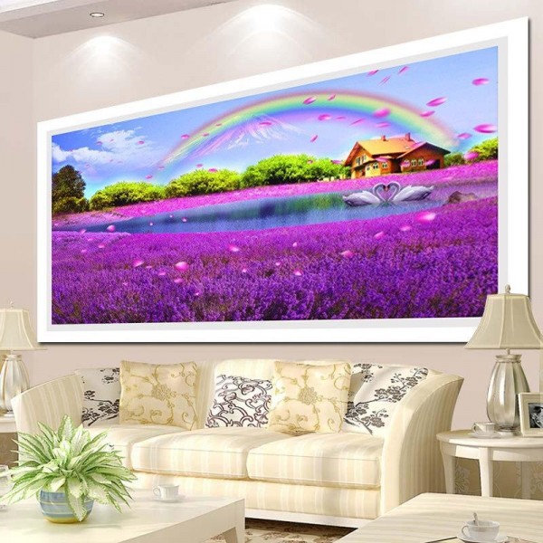 Regenbogen-Landschaft 40x100cm