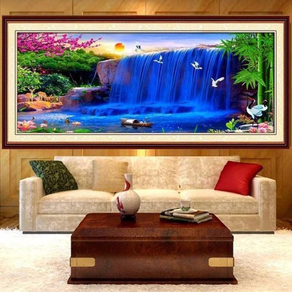 Blauer Wasserfall ab 40x100cm