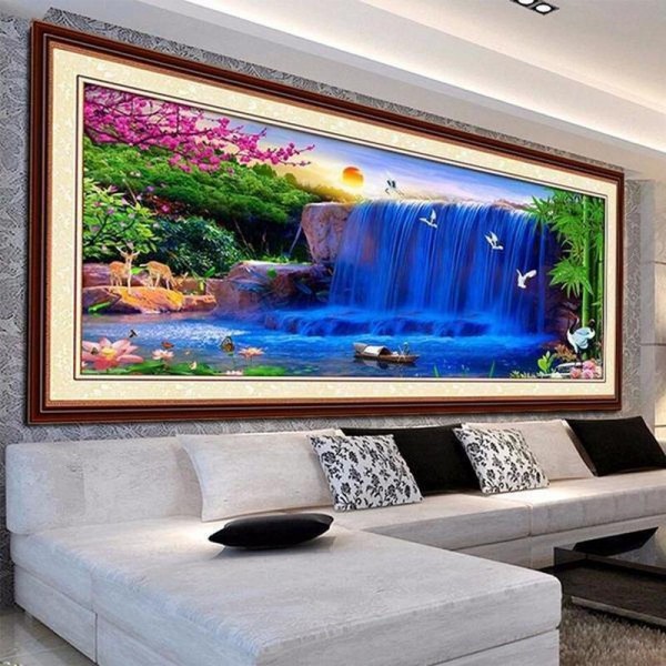 Blauer Wasserfall ab 40x100cm