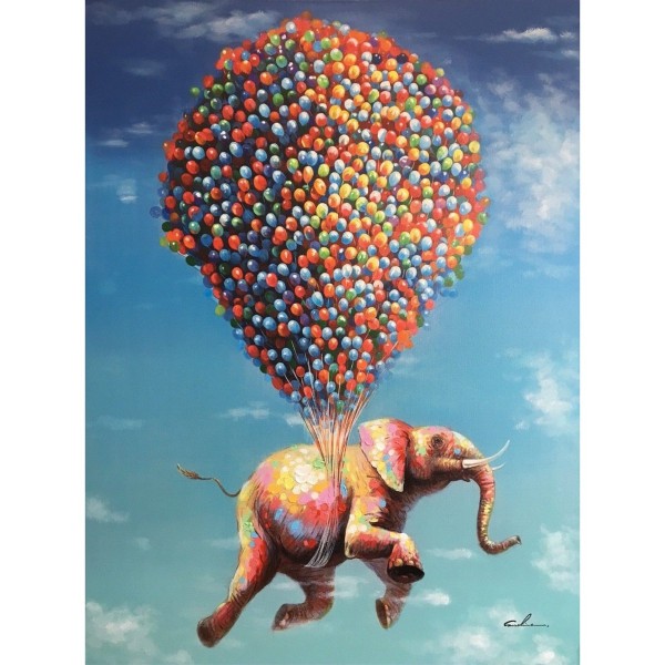 Elefant an Luftballons