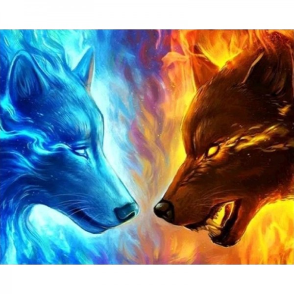 Wasser vs. Feuer Wolf