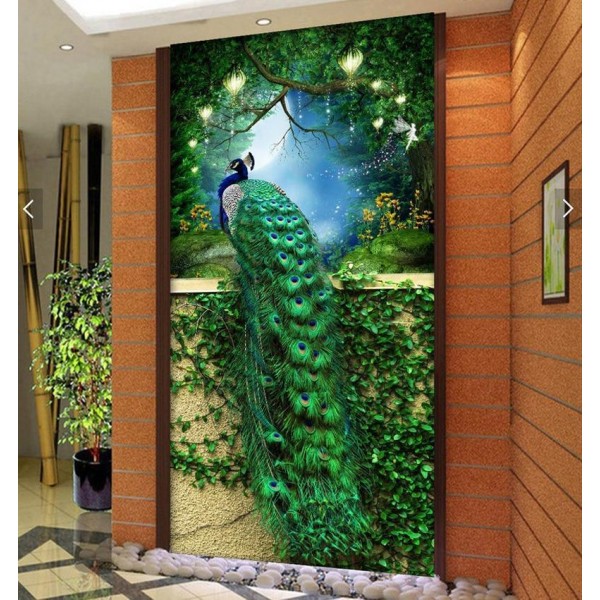 Pfau im Wald ab 50x80cm