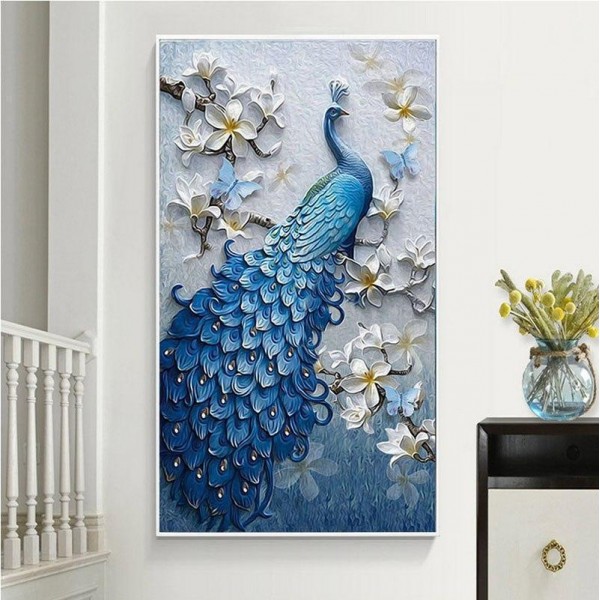 Pfau auf Zweig ab 50x80cm