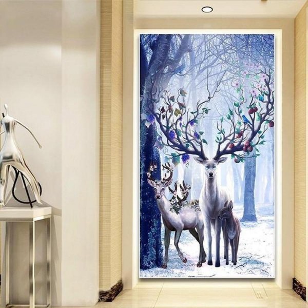 Hirsche im Schnee ab 50x90cm