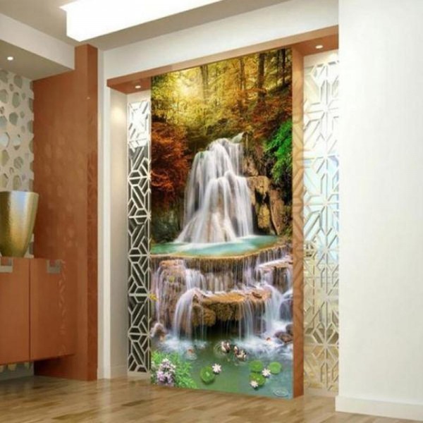 Wasserfall im Wald ab 50x90cm
