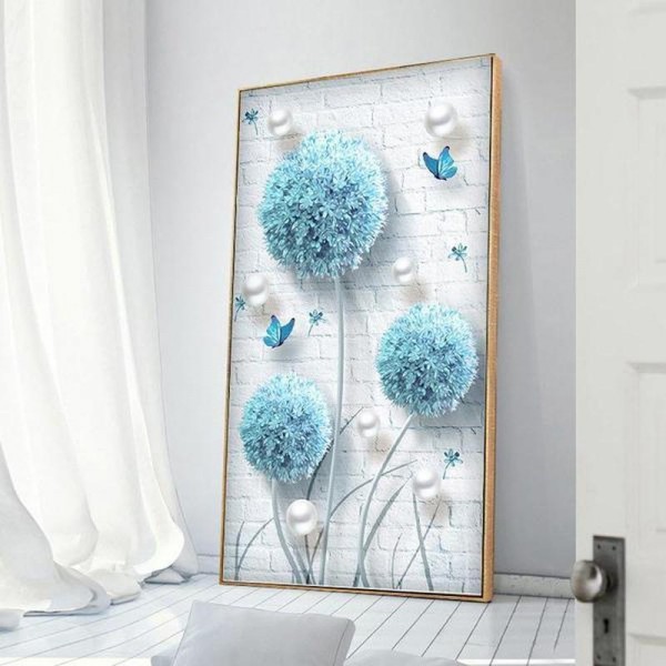 Blaue Pusteblume ab 50x80cm