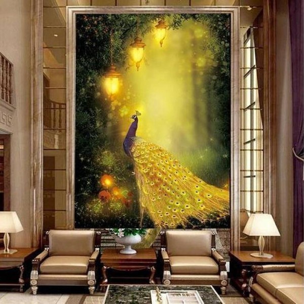 Goldener Pfau ab 45x80cm