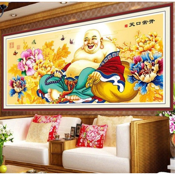 Buddha groß lachend 50x100cm