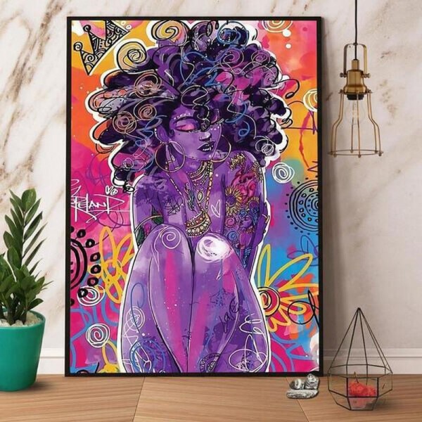 Lila schöne Frau ab 50x70cm