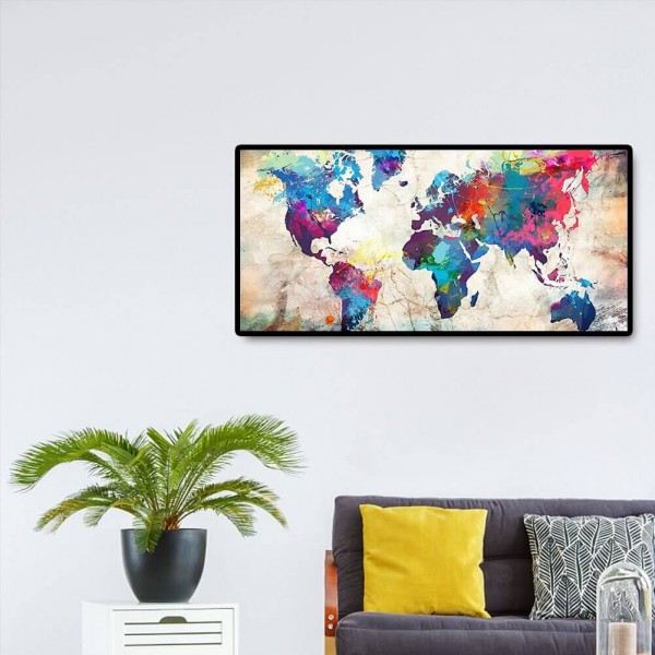 Bunte Weltkarte 50x100cm