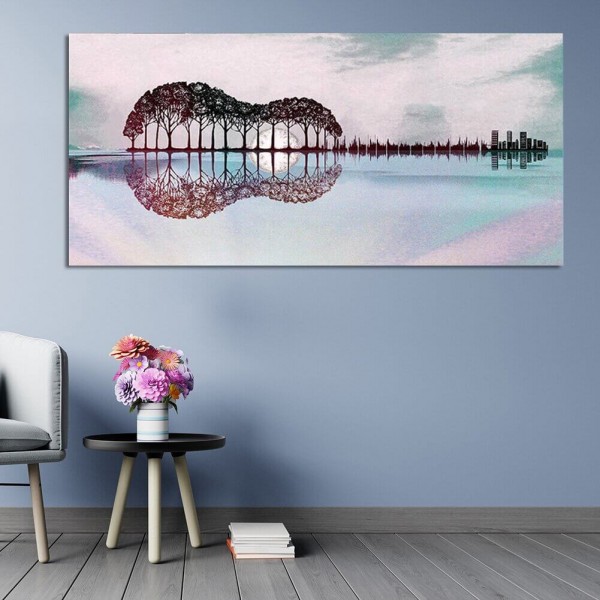 Landschaft Gitarre 50x100cm