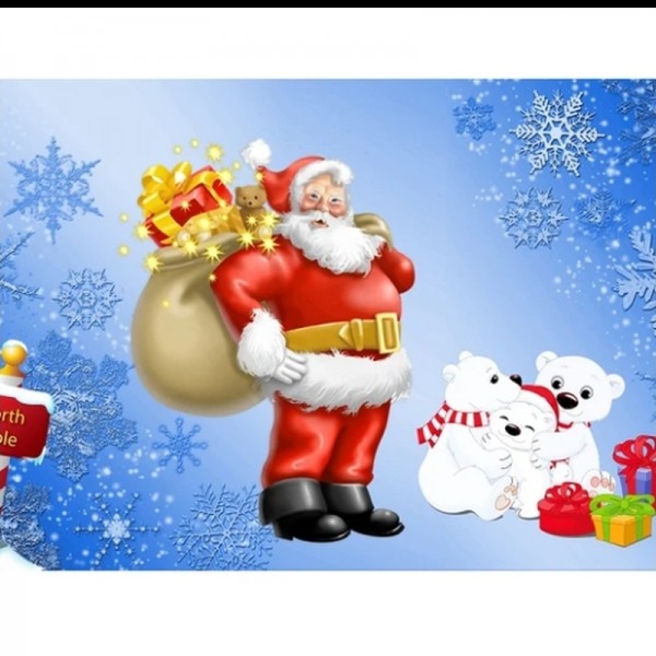 Weihnachtsmann mit Geschenken