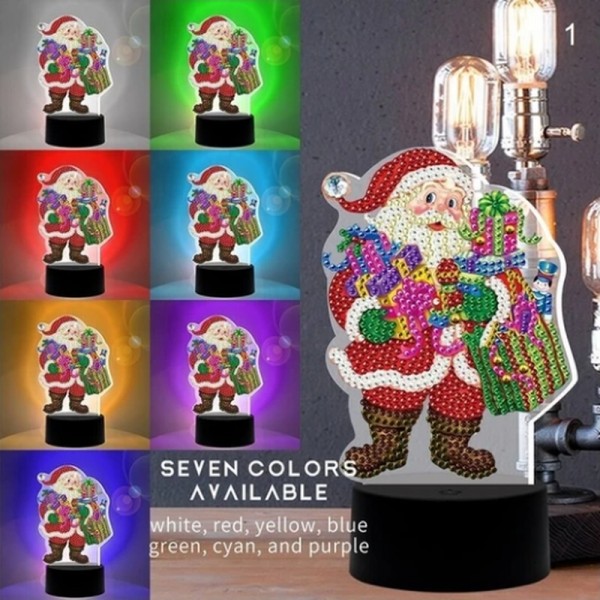 3D-Weihnachtslampe 11 Varianten und 7 Farben | Diamond Painting