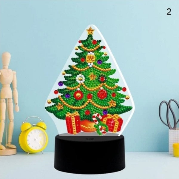 3D-Weihnachtslampe 11 Varianten und 7 Farben | Diamond Painting