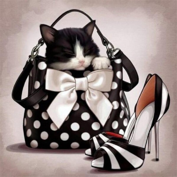 Katze in der Handtasche