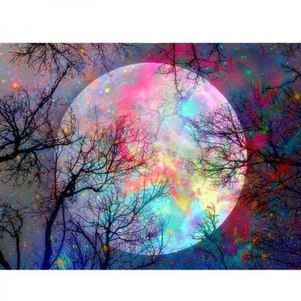 Farbenfroher Mond