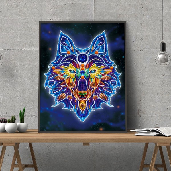 Wolf | Im Dunkeln leuchtend 30x40cm