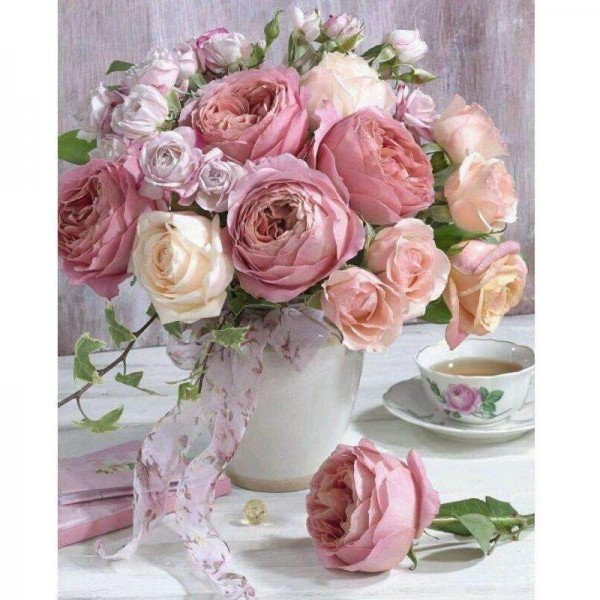 Vase rosa Rosen